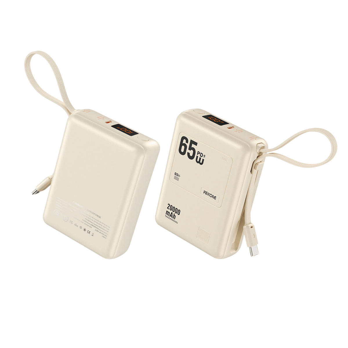 WEKOME WP-117 65W 自帶線快充行動電源