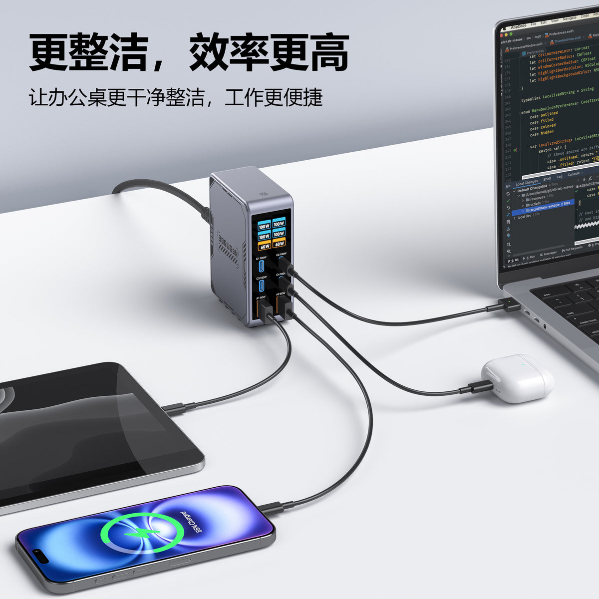 300W GaN³ 氮化鎵桌面充電站